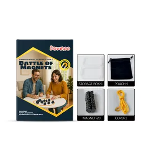 Dowmoo educational magnetic battle chess game set with 20 magnets, storage box and pouch