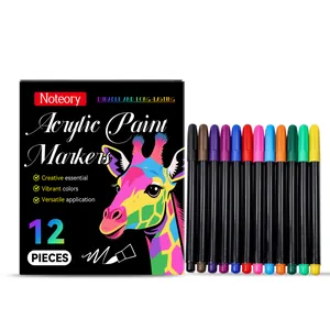 Set de 12 feutres acryliques Noteory pour l'art du graffiti et le design créatif vibrant
