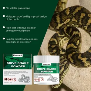 Effectief slangenafstotend poeder voor buiten en in de tuin in een fles van 100 gram.