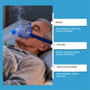 Details ingrediënten van CPAP-masker reinigingsdoekjes voor milde reiniging van vlekken