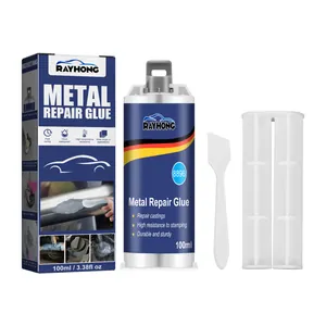 Rayhong 100ml Metallreparaturkleber Industrieller Gusskleber Hitzebeständig Rissdichtung Schweißersatz Füllstoff