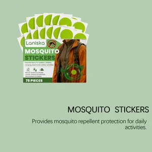 LANISKA natuurlijke essentiële olie muggenwerende stickers voor buiten kledingbescherming.