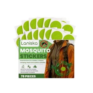 Laniska 78 stuks muggenwerende stickers voor peuters en buitenactiviteiten