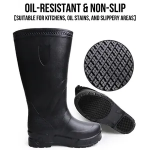 Waterproof Tall EVA Rain Boots Non-slip Work Shoes For Kitchen Laundry Outdoor Unisex Adult Protective Safety Footwear