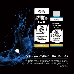 RayHong 60ml mineral oil brake fluid bottle and packaging for bicycle hydraulic maintenance
