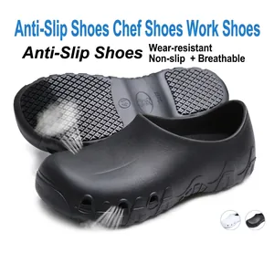 Professional Non-Slip Chef Shoes Waterproof Oil-Proof Kitchen Work Shoes EVA Integrated Molding Lightweight Safety Footwear Unisex