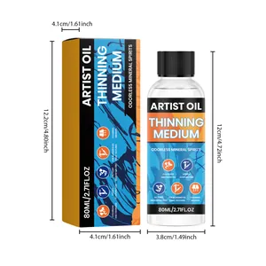 80ml odorless artist oil thinning medium mineral spirits with full size dimensions