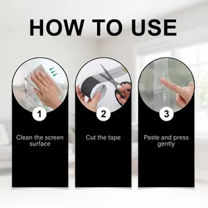 Step-by-step guide for using self-adhesive window screen repair tape to fix mesh holes.