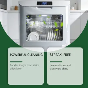 Detailed shot of a clean dishwasher interior demonstrating powerful streak-free results