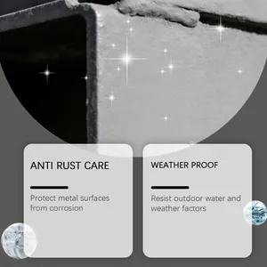 Detailed view of anti-rust coating on metal beam with durable weather proof finish