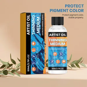 High-quality 80ml odorless mineral spirits thinner for oil painting and brush cleaning