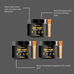 Jarrary multi-color rust paint set with brushes for professional metal renovation care