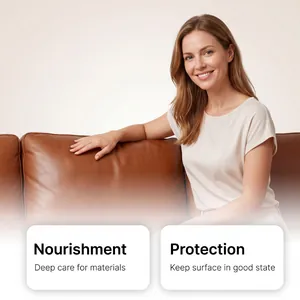 Premium leather conditioner cream for furniture nourishment and protection surface care