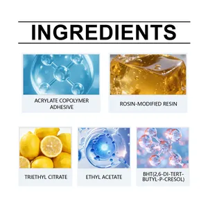 Lista detallada de ingredientes del bolígrafo de pegamento de puntos Noteory, componentes