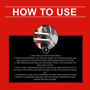 Detailed how-to-use instructions for metal rust removal spray for vehicle maintenance.