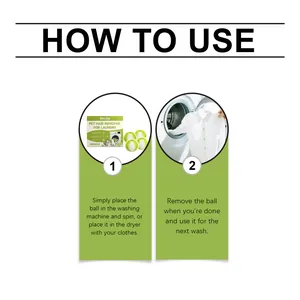 Detailed instructions for using pet hair remover balls in washing machine and dryer