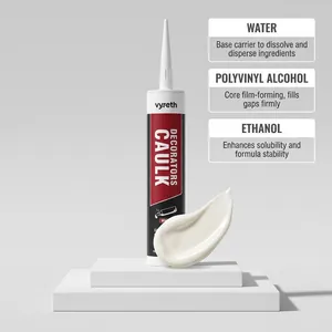 Vyreth decorators caulk for sealing gaps and cracks showing ingredients breakdown detail