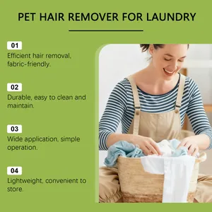 Detail view showing features of the pet hair remover for laundry clothing care