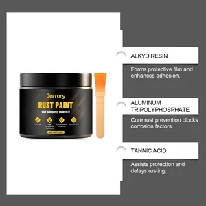 Infografica con ingredienti della vernice antiruggine Jarrary come resina alchidica