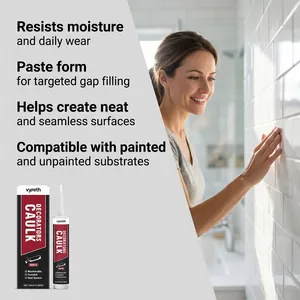 Decorator caulk for seamless tile gap filling and moisture resistance
