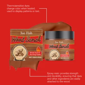 Detailansicht der Jue Fish Holzbrandpaste für professionelle DIY-Holzbrandarbeiten