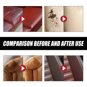 Before and after comparison of professional leather repair and cleaning results