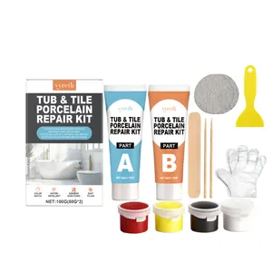 Vyreth Porcelain Repair Kit Multi-Purpose Ceramic Tile Crack Repair Waterproof Adhesive For Bathtub Sink Marble Home Improvement