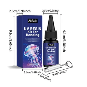 Kit de resina UV Stilruhe de 20g con linterna, dimensiones detalladas para bisutería DIY