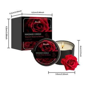 Maßangaben für Roxelis Scarlet Rose & Ebony Massagekerzen-Set im 57g Glastiegel
