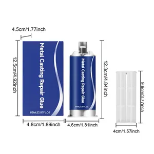 Detailed size specifications for high-temperature metal casting repair glue kit