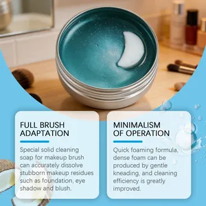 Zyvarn maanvormige vaste zeep voor professionele reiniging van make-up kwasten