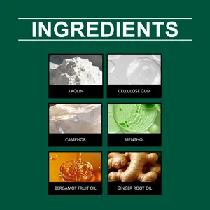 Ingredient list of MOONSPRY snake repellent pills featuring natural ginger and bergamot oils