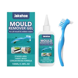 Jakehoe 100ml Schimmelentferner-Gel-Set mit Box und spezialisierter Fugenbürste
