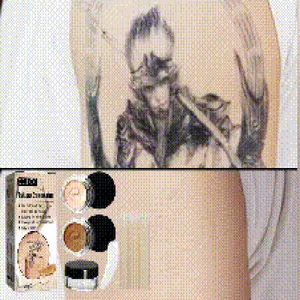 Kit correttore per tatuaggi professionale bicolore con vasetti di crema coprente
