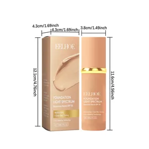Detailansicht der Abmessungen von EELHOE SPF 50 Foundation und Verpackungskarton.