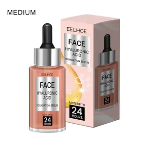 Detail of EELHOE Hyaluronic Acid Foundation Serum in Medium shade with packaging box