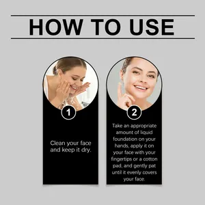 Step-by-step guide showing how to apply liquid foundation for a natural look
