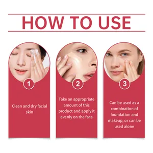 Step-by-step instructions for applying moisturizing BB cream to facial skin