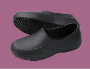 Zapatos de chef negros antideslizantes profesionales con suela de gran agarre