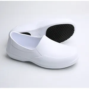 Zapatos de trabajo blancos antideslizantes profesionales para cocina y fábrica de alimentos