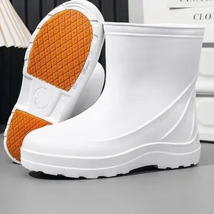 Kochschuhe Wasserdicht Lebensmittelstiefel Wadenhohe Regenstiefel Für Damen Herren EVA Leicht Rutschfest Ölbeständig Gummisohle Arbeitsschuhe