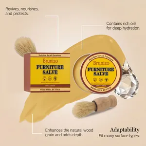 Premium wood furniture salve with shea butter for nourishing and protecting surfaces
