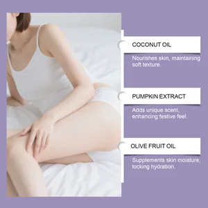 Detalle que muestra ingredientes nutritivos como aceite de coco y extracto de calabaza