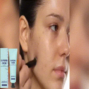 Detail shot of Zephoco matte concealer cream applied on facial skin for full coverage.