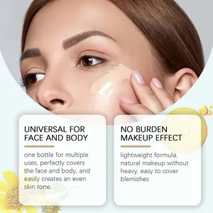 Detailed view of lightweight concealer being applied for a natural makeup finish.