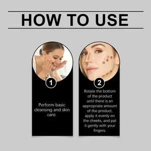 Simple 2-step tutorial for using ZEPHOCO liquid blush cushion pen for face makeup.
