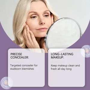 Model using OCEAURA concealer for precise blemish coverage and long-lasting makeup