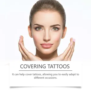 Professional full coverage concealer cream for hiding tattoos on light-to-medium skin.