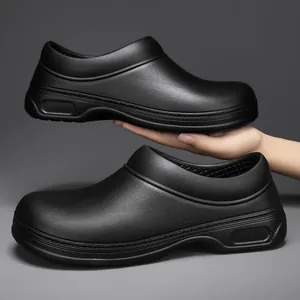 Professionelle schwarze rutschfeste Kochschuhe, wasser- und ölabweisendes Design