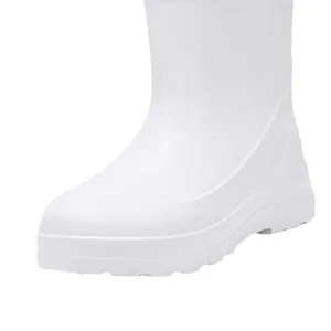 Professionelle weiße wasserdichte EVA-Regenstiefel mit rutschfester dicker Sohle